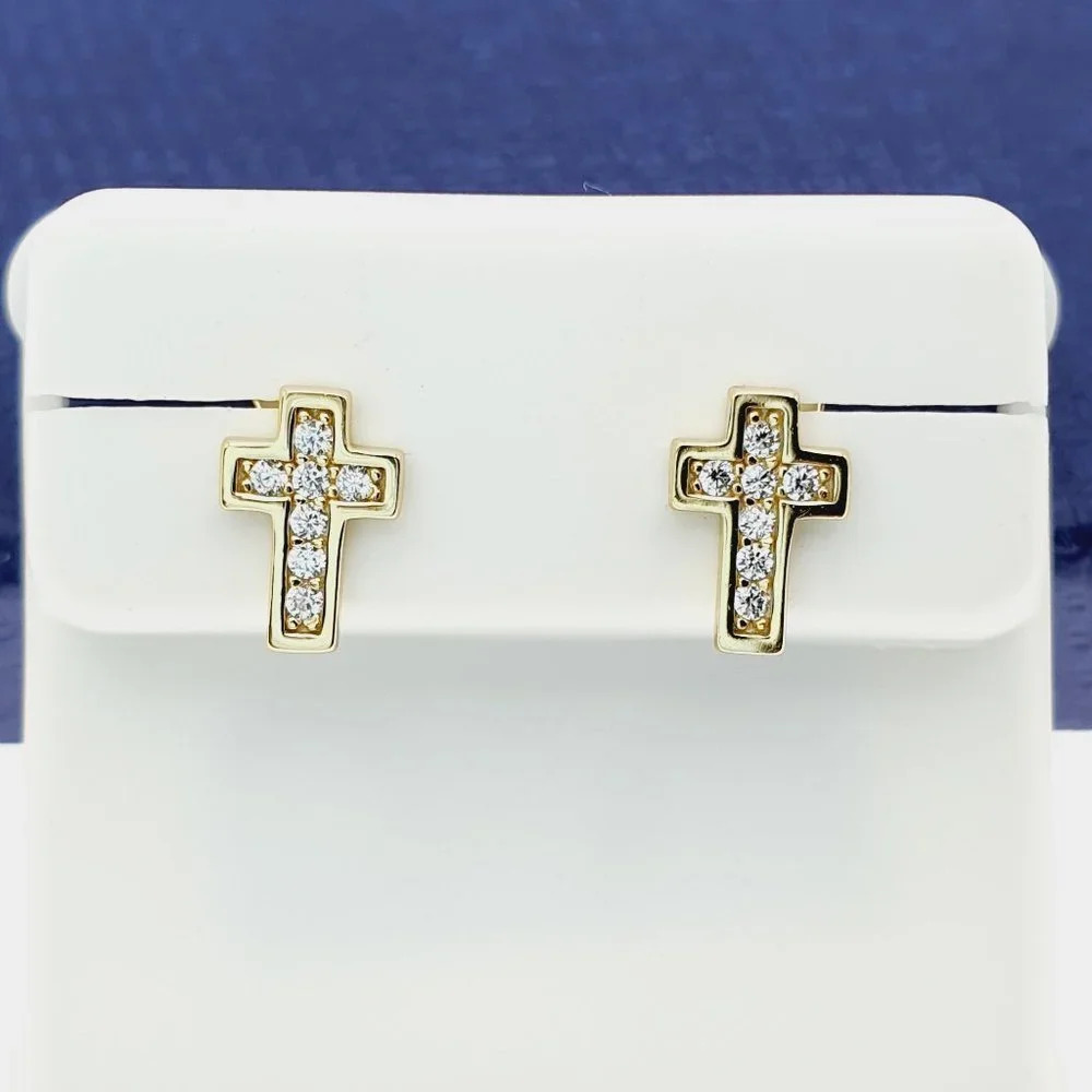 925 Sterling Silver CZ Stud Earrings for Women/Girl, US925P1206